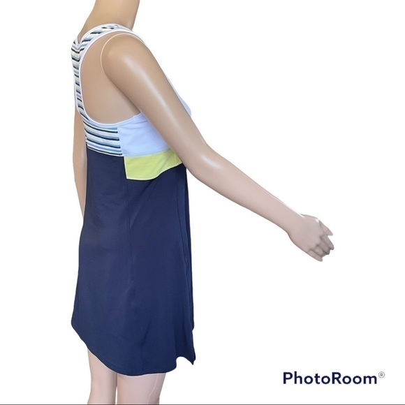 BALLE DE MATCH GO YIPPEE TENNIS DRESS NAVY, WHITE & YELLOW Size M - Picture 4 of 6